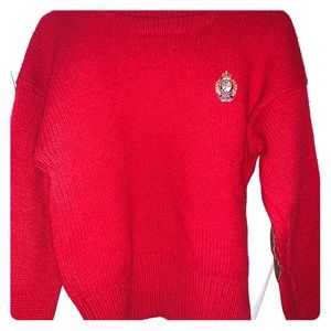 Polo Women’s Red Wool Sweater Size Med
